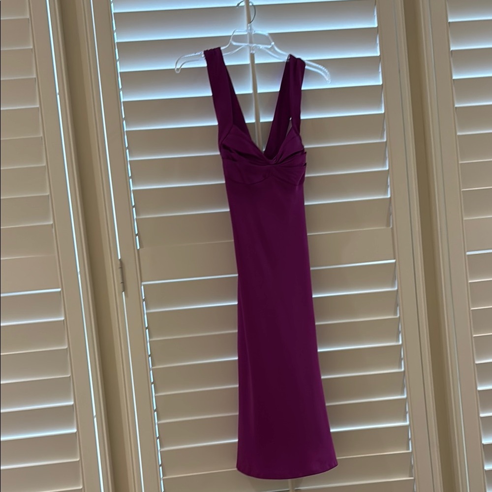 Elegant Plum Sleeveless Dress